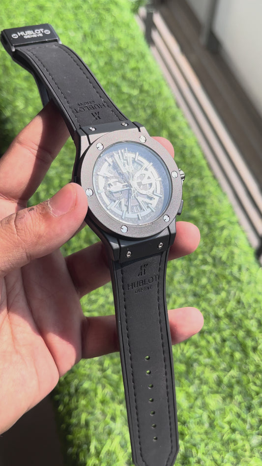 RC Hublt Luxury Skeleton-Dial Sports Watch